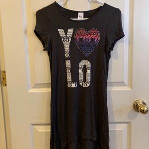 Girls high low YOLO dress